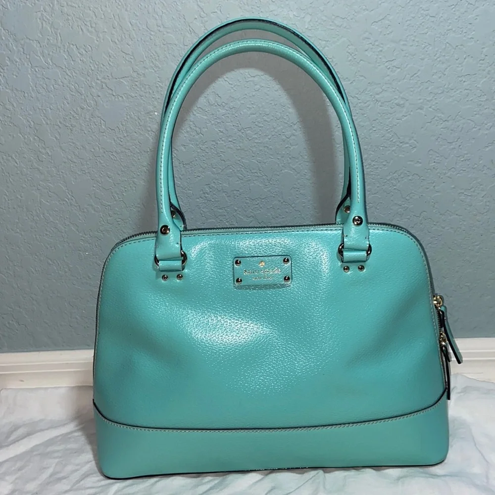 Gorgeous KATE SPADE Tiffany Blue Wellesley Rachelle Satchel shoulder Bag - Picture 1 of 16
